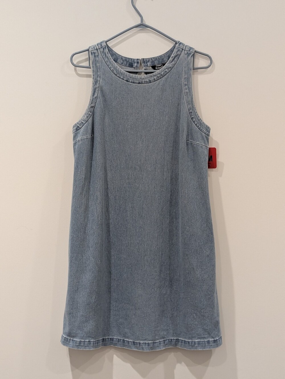 Hudson Light Wash Denim Sleeveless Shift Dress